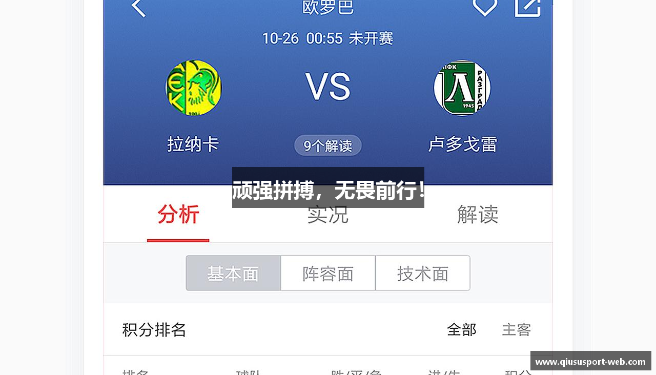 顽强拼搏，无畏前行！